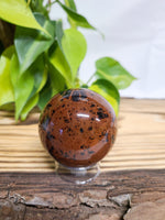 Load image into Gallery viewer, Mahogany Obsidian Sphere
